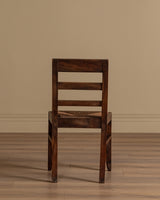 Set of 4 Art Deco Walnut & Rush Dining Chairs, France, 1940's