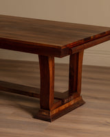 Art Deco Walnut Writing Desk / Dining Table, France, 1940's