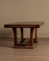 Art Deco Walnut Writing Desk / Dining Table, France, 1940's