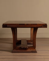 Art Deco Walnut Writing Desk / Dining Table, France, 1940's