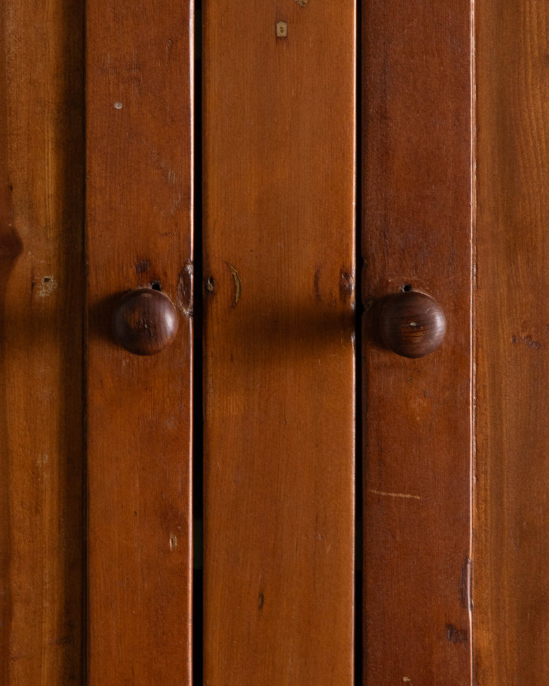 American Pine & Maple Stepback Cupboard, 19th Century