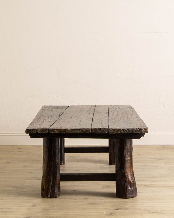 Dark Aged Chunky Wood Coffee Table