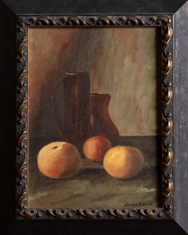Dark Still Life of Fruit Oil Painting by James Palmer