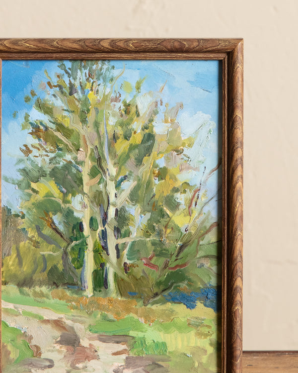 "The Charm of Spring" Oil Painting by Efim Shekhter, 1970's