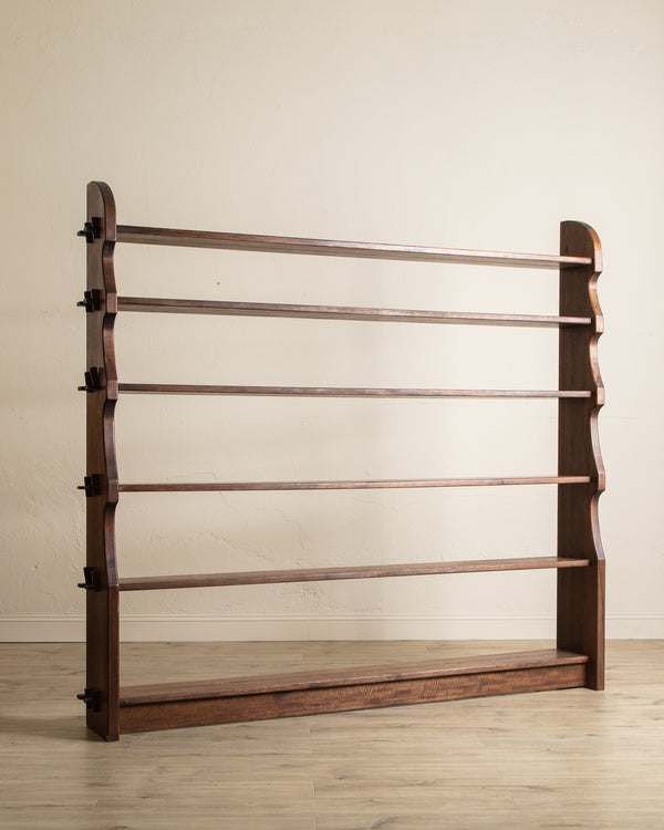Monumental French Brutalist Mortis & Tenon Joint Bookcase, 1960's