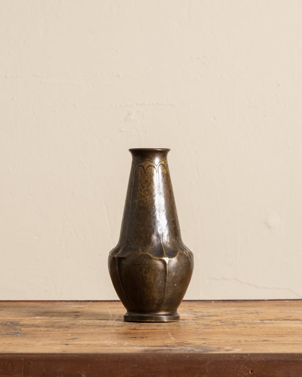 Art Nouveau Bronze Vase, Netherlands, 1920's