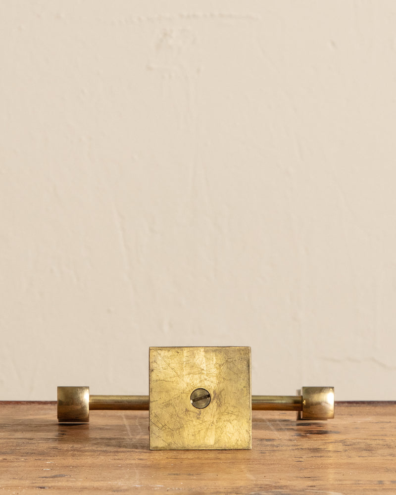 Lars Bergsten Gusum Brass Candelabra, Sweden, 1980's