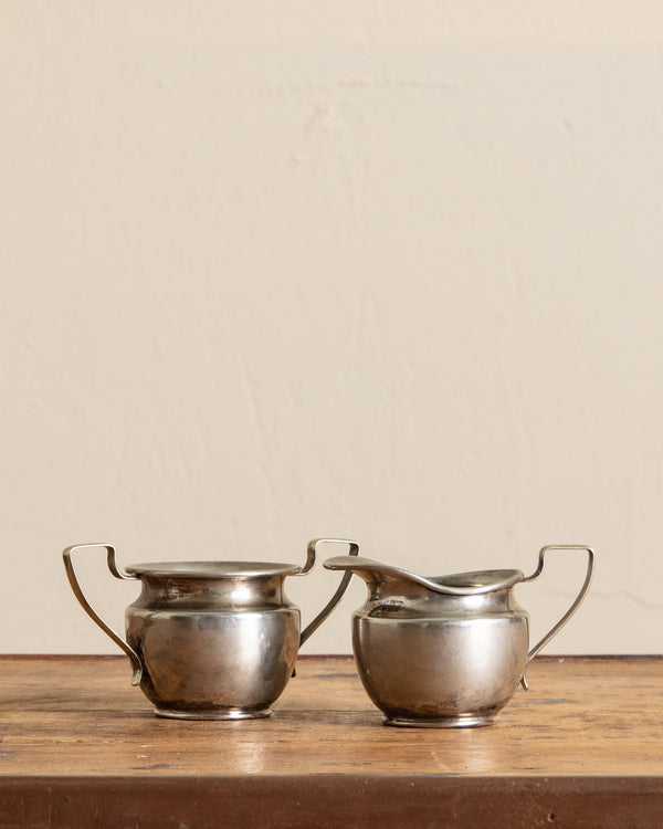 Silver Sugar + Creamer Set
