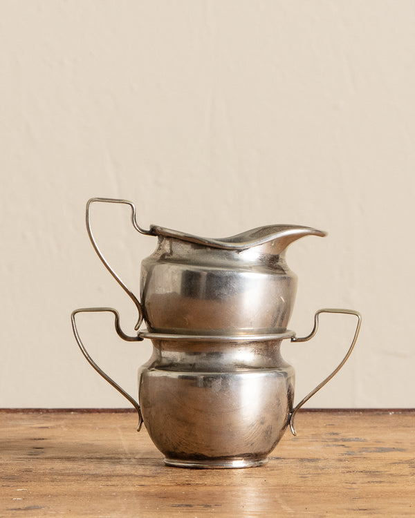 Silver Sugar + Creamer Set