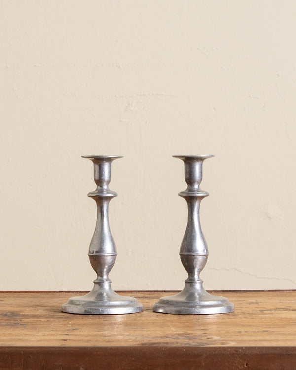 Classic Pewter Taper Holders (Set of 2)