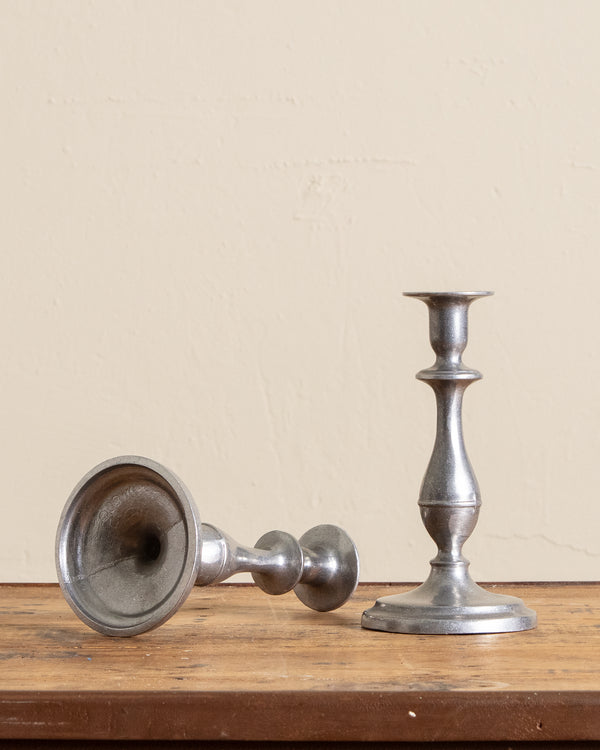 Classic Pewter Taper Holders (Set of 2)