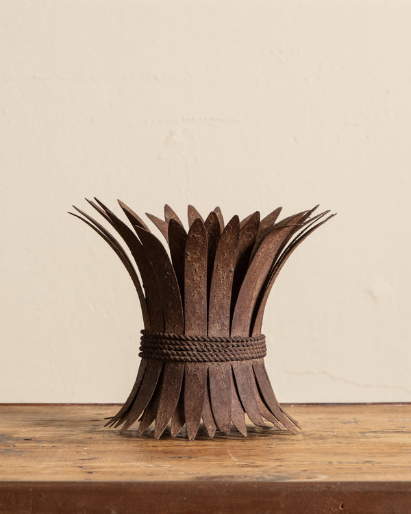 Rustic Wheat Candle Holder / Planter