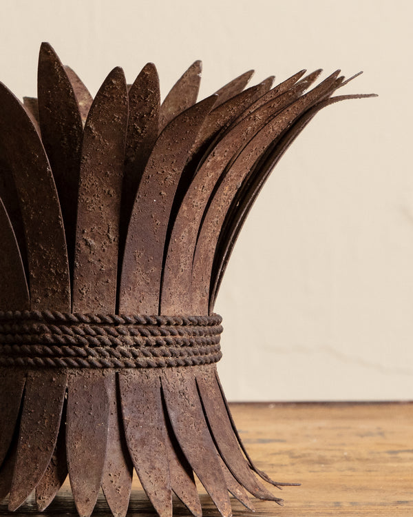 Rustic Wheat Candle Holder / Planter