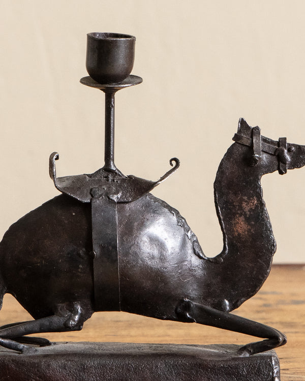 Hand Wrought Iron Camel Taper Holder