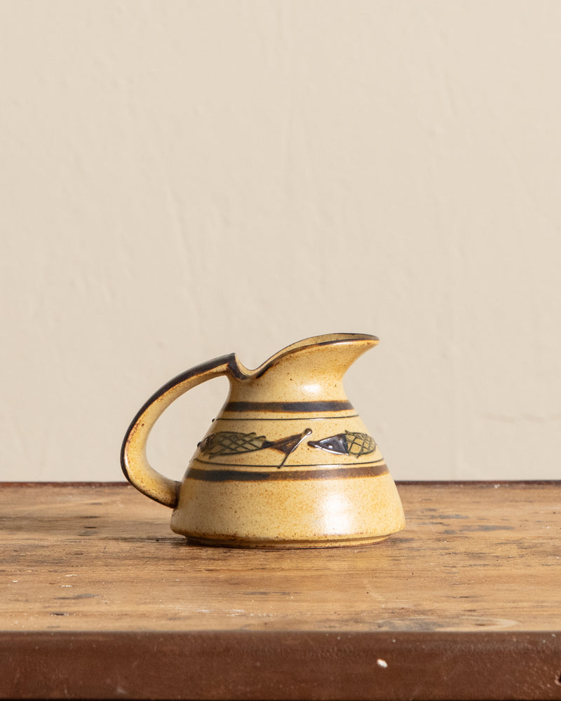 Small Ceramic Pitcher w/ Fish Painting