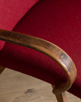 Pair of Jaroslav Smidek Beech Lounge Chairs, Czechoslovakia, 1970's
