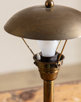 Art Deco Brass Mushroom Lamp, Italy, 1920's