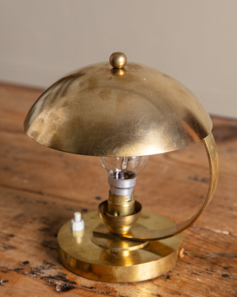 Art Deco Brass Bauhaus Table Lamp, 1930's