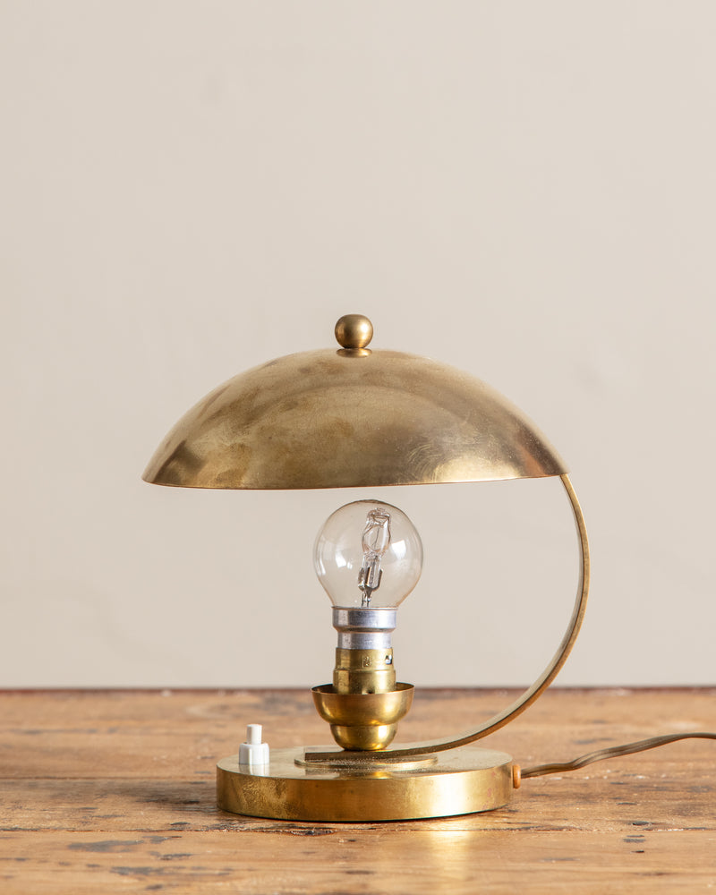 Art Deco Brass Bauhaus Table Lamp, 1930's