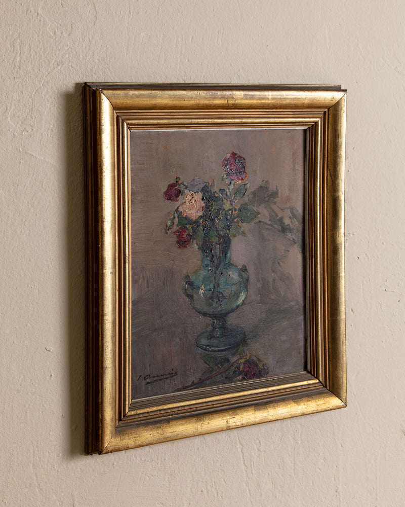 Spanish School Still Life of Roses by Joaquín Asensio, Spain, 1930's