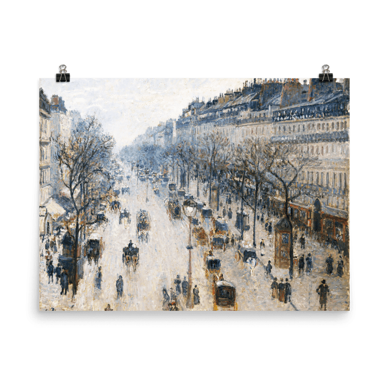 "The Boulevard Montmartre on a Winter Morning" Art Print - Lone Fox