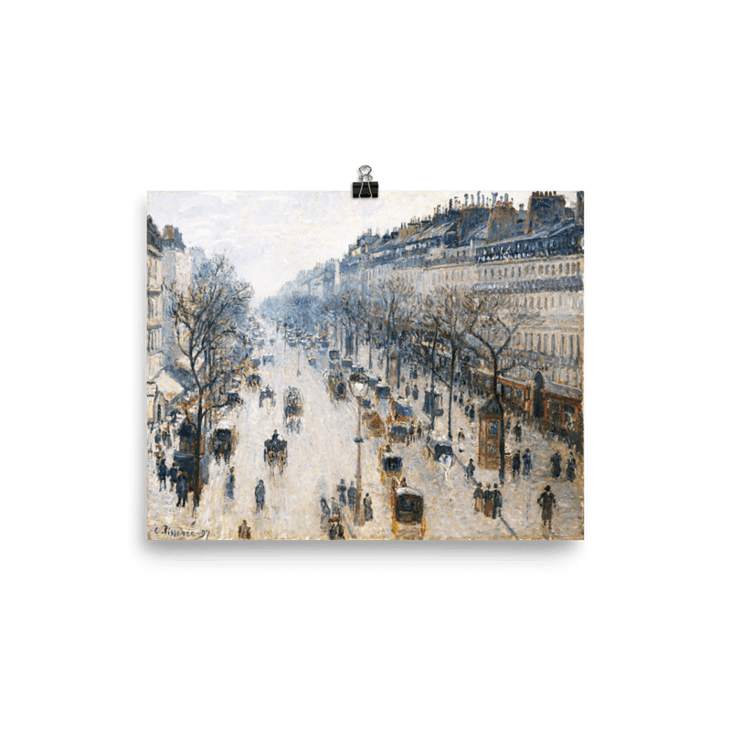 "The Boulevard Montmartre on a Winter Morning" Art Print - Lone Fox