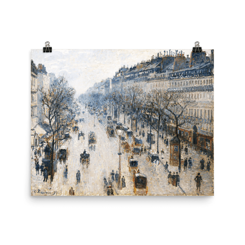 "The Boulevard Montmartre on a Winter Morning" Art Print - Lone Fox