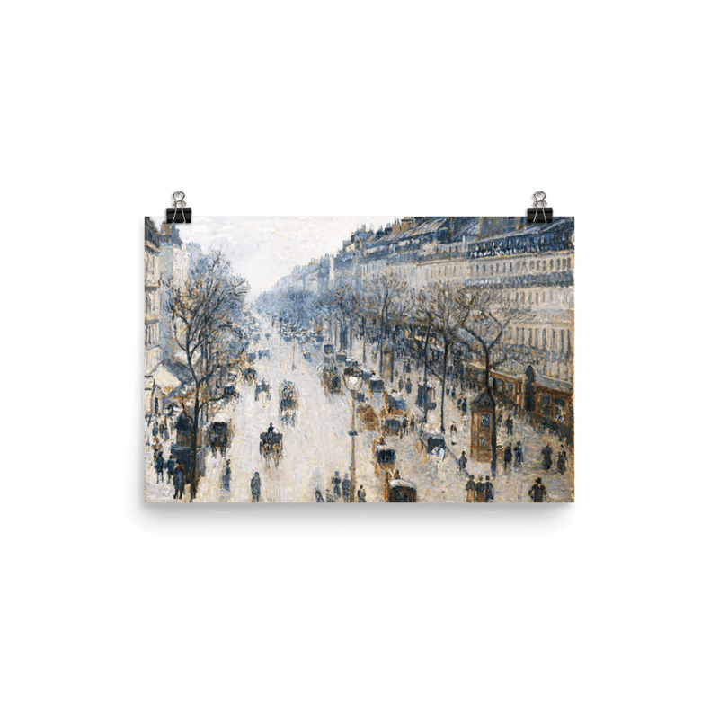 "The Boulevard Montmartre on a Winter Morning" Art Print - Lone Fox