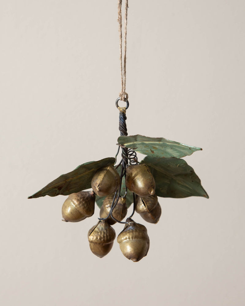 Tole Leaf & Acorn Ornament - Lone Fox