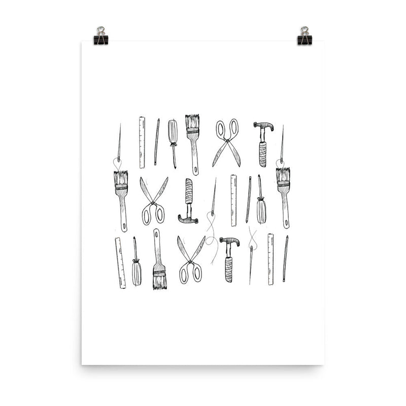 Tools Art Print - Lone Fox