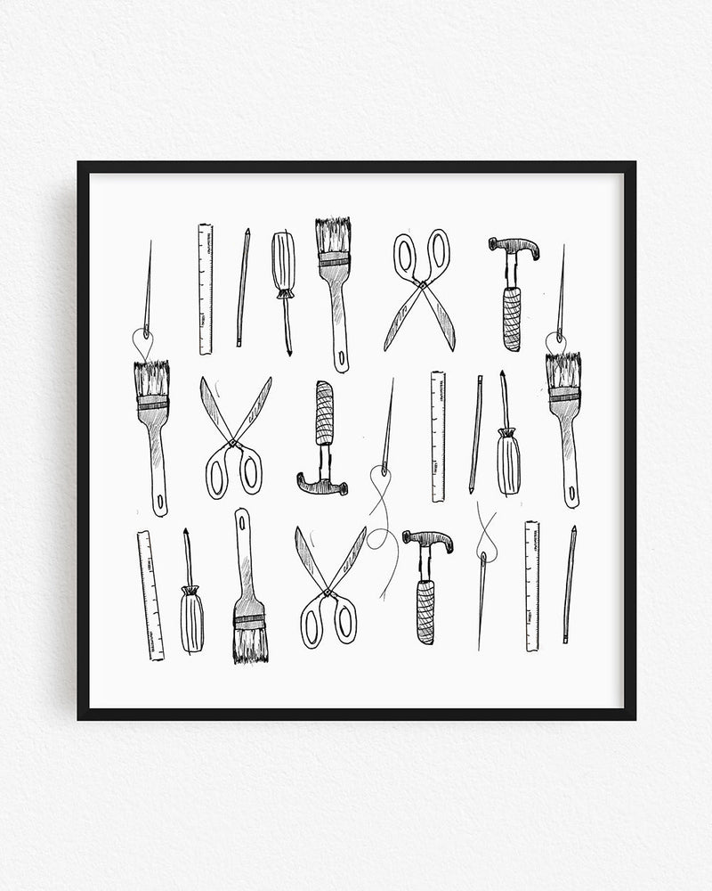 Tools Art Print - Lone Fox