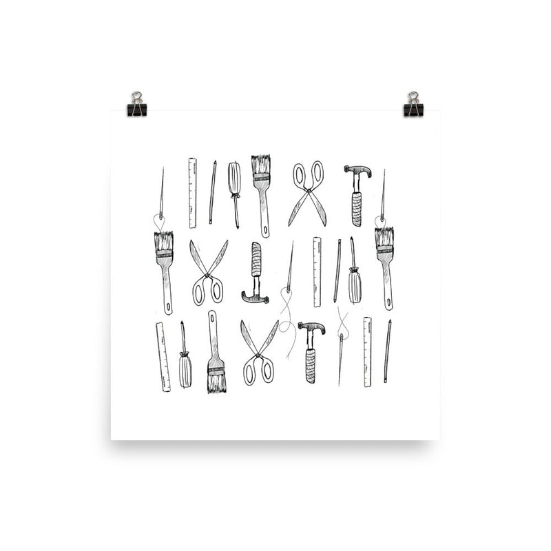 Tools Art Print - Lone Fox