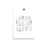Tools Art Print - Lone Fox