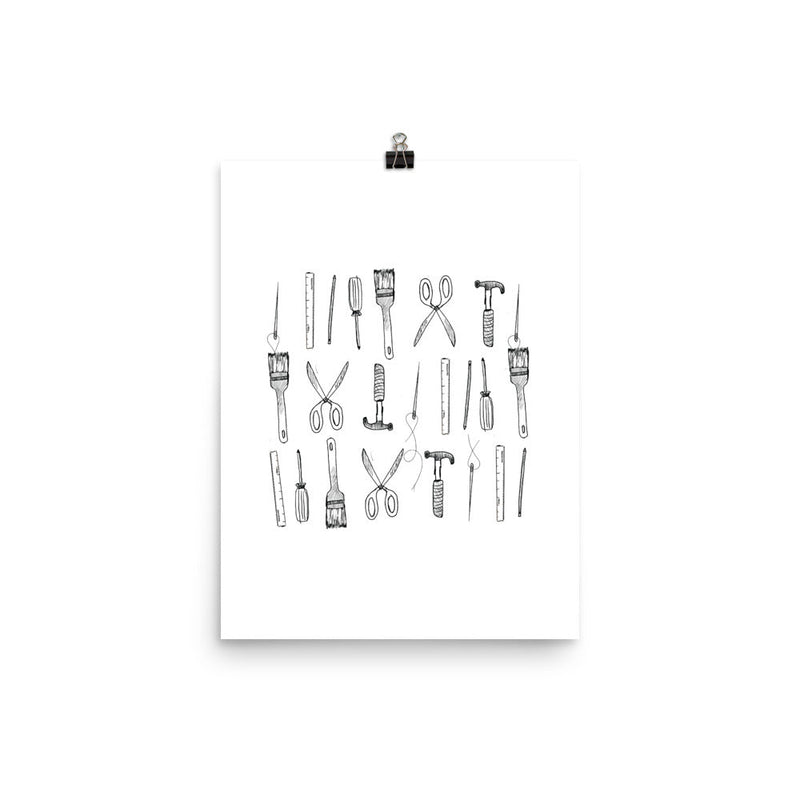 Tools Art Print - Lone Fox