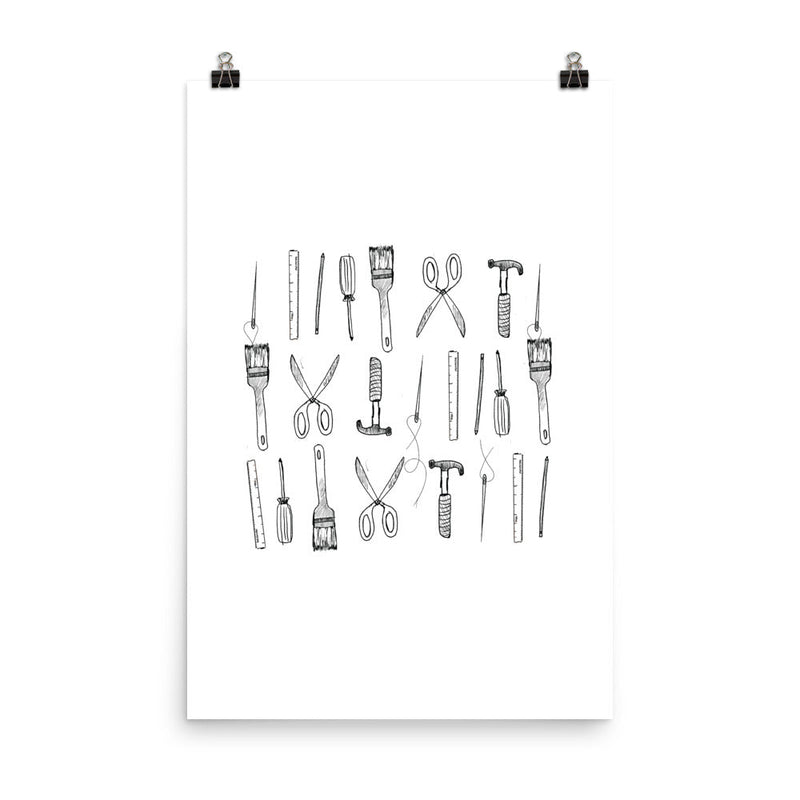 Tools Art Print - Lone Fox