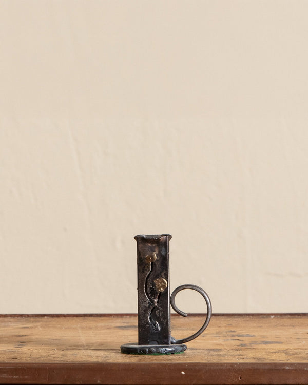 Torch Cut Brutalist Steel Match / Candle Holder - Lone Fox