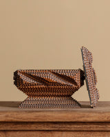 Tramp Art Box on Pedestal Base, Early 20th Century - Lone Fox