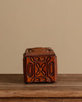 Tramp Art Box with Floral and Circle Motifs, United States, Early 20th Century - Lone Fox