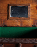 Tramp Art Box with Green Felt, American, 1910's - Lone Fox