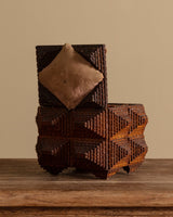 Tramp Art Box with Pin Cushion Top, United States, Early 20th Century - Lone Fox