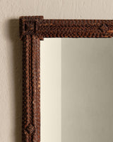 Tramp Art Diamond Inlay Mirror, 19th Century - Lone Fox