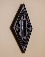Tramp Art Diamond Mirror with Star Medallions, American, 19th Century - Lone Fox