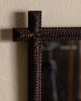 Tramp Art Horizontal Cross Corner Mirror, 19th Century - Lone Fox