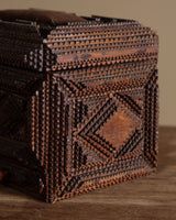 Tramp Art Jewelry Box w/ 2 Drawers, Late 19th Century - Lone Fox