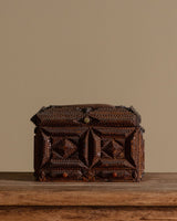 Tramp Art Jewelry Box w/ 2 Drawers, Late 19th Century - Lone Fox