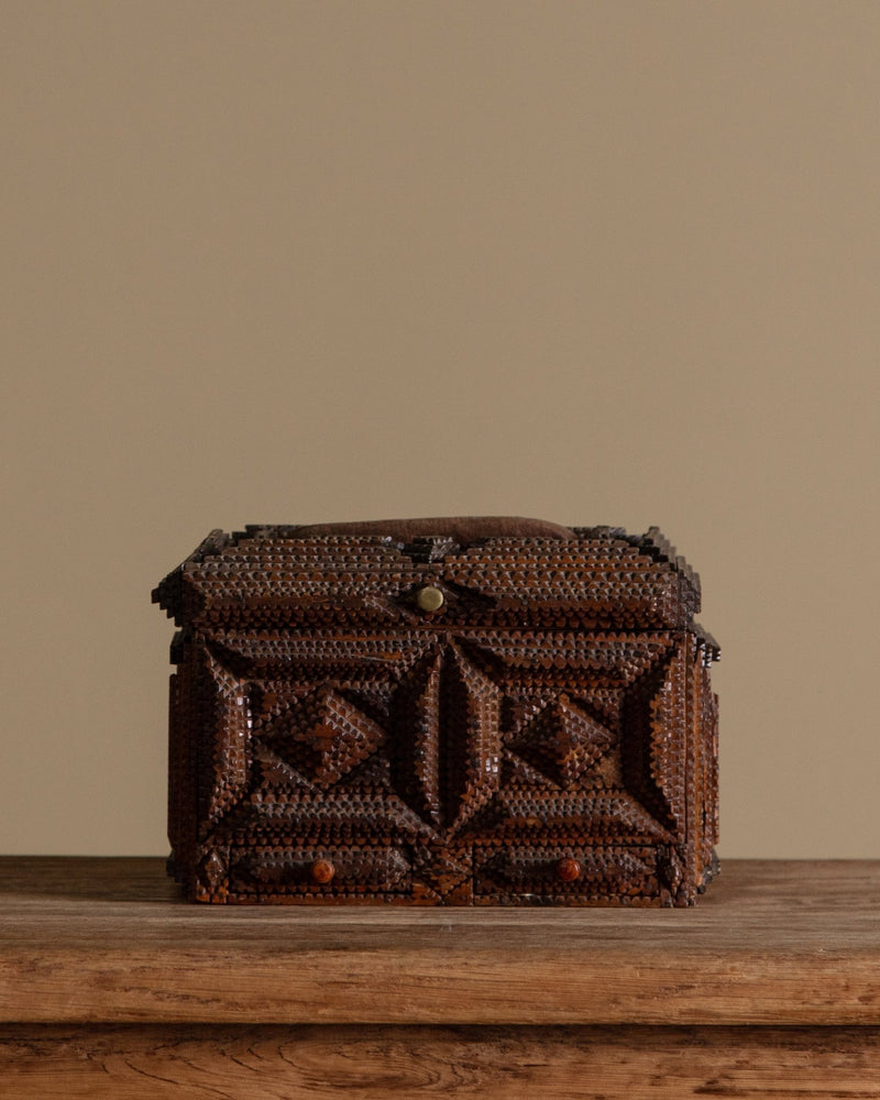 Tramp Art Jewelry Box w/ 2 Drawers, Late 19th Century – Lone Fox