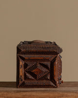 Tramp Art Jewelry Box w/ 2 Drawers, Late 19th Century - Lone Fox