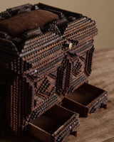 Tramp Art Jewelry Box w/ 2 Drawers, Late 19th Century - Lone Fox