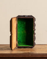 Tramp Art Lidded Velvet Box, 19th Century - Lone Fox