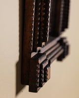 Tramp Art Mirror with Dimensional Carved Corners, Mid 20th Century - Lone Fox